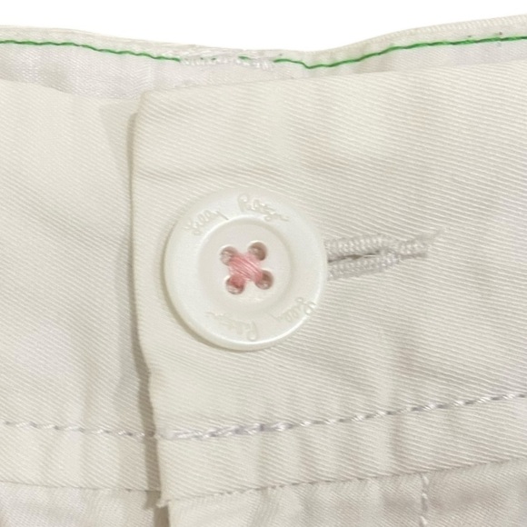 Lilly Pultizer Callahan white 100% cotton short front pockets  size 2 - Picture 6 of 9